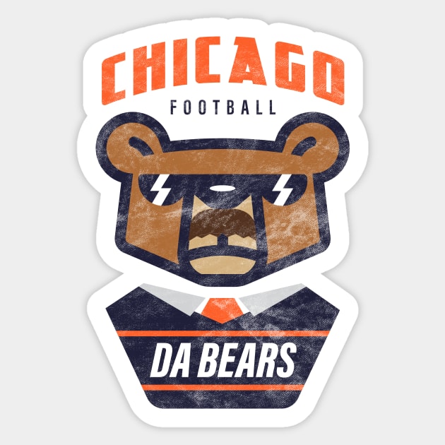 Chicago Football Legendary Coach Bear Sticker by BooTeeQue